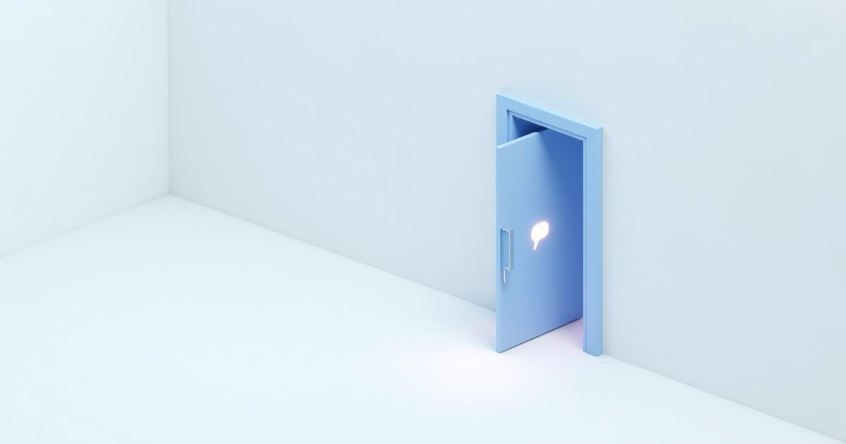 A chat box with nothing to fill in first